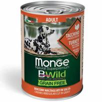 Monge BWild Adult gabalėliai padaže su kalakutiena, moliūgu ir cukinija 400 g