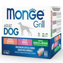 Monge Grill Multipacks lašiša, kiauliena, ėriena su daržovėmis 12x100 g