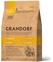 GRANDORF 4 mėsos – suaugusiems mažų veislių šunims – 1 kg