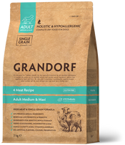 GRANDORF 4 mėsos – suaugusiems vidutinių ir didelių veislių šunims – 10 kg