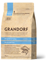 GRANDORF baltoji žuvis – suaugusioms katėms odai ir kailiui – 2 kg