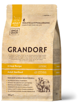 GRANDORF 4 mėsos – suaugusioms sterilizuotoms katėms – 2 kg