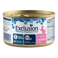 EXCLUSION konservai be grūdų kačiukams su paukštiena 85 g