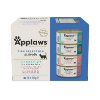 APPLAWS kačių konservų rinkinys su žuvimi 70 g x 12 vnt.