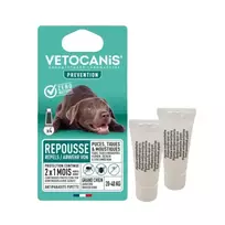 Vetocanis natūralūs vabzdžius atbaidantys lašai šunims (20–40 kg), 4 x 3 ml