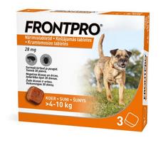 FRONTPRO 28 mg kramtomosios tabletės šunims (4–10 kg) M N3 (3 tabletės)