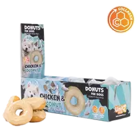 UNIQ PETS - Collagen donut chicken & coconut 7cm – skanėstas šunims su vištiena, kokosu ir kolagenu 50 g × 10 vnt.