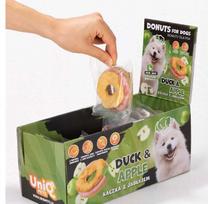 UNIQ PETS - Collagen donut duck with dried apple 7 cm – skanėstas šunims su antienos mėsa ir džiovintais obuoliais 30 g × 10 vnt.