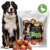 UniQ Pets - Duck Wraps Egg Yolk - antienos suktinukai su kiaušinio tryniu, 250 g