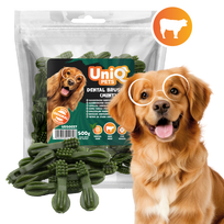 UniQ Pets Dental Brush (mint) – Dantų valymo lazdelės (mėtinės), 500 g
