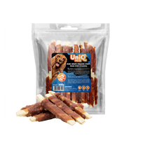UniQ Pets – Duck Wraps Pollock Strips - Aliaskos polokų juostelės su antiena, 500 g