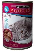 Super Benek konservai katėms gabalėliai su triušiena padaže 415 g