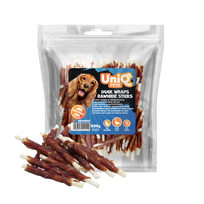 UniQ Pets – Duck Wraps Rawhide Sticks - Jautienos lazdelė, apsukta antiena, 500 g