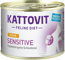 KATTOVIT Sensitive Huhn - Konservai katėms su vištiena 185 g