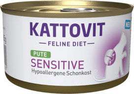 KATTOVIT Sensitive Pute/Turkey – konservai jautrioms katėms su kalakutiena 185 g