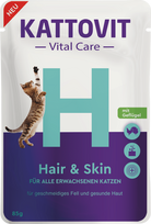 KATTOVIT Vital Care Hair&Skin – konservai kačių odos ir kailio sveikatai, 85 g
