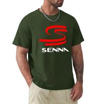 Nauji F-1 AYRTON SENNA lenktyniniai marškinėliai vyrams, firminiai marškinėliai, vyriški vasariniai medvilniniai marškinėliai XXXL tamsiai pilka spalva