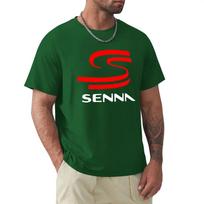 Nauji F-1 AYRTON SENNA lenktyniniai marškinėliai vyrams, firminiai marškinėliai, vyriški vasariniai medvilniniai marškinėliai XXXL pilka spalva