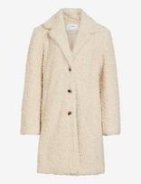 Vila - Vimajda L/S Teddy Jacket /Otw - Žieminis paltas - Kreminė spalva