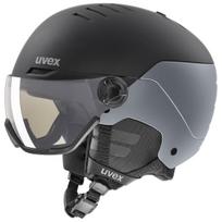 Slidinejimo šalmo ir akinių rinkinys Uvex Wanted Visor Pro V, juoda sp./pilka sp., 58-61 cm