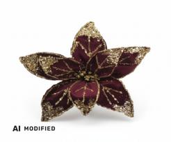 Dirbtinė gėlė, puansetija Christmas Touch, raudona sp., 20 cm