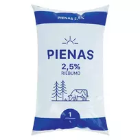 Pienas CLEVER, 2,5 % rieb., 1 l