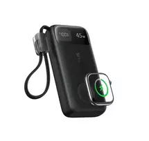 Baseus LiPo PowerBank 10000mAh 45W with integrated USB-C cable + Wireless Smartwatch charger black EnerFill FT31