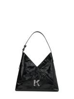 KARL LAGERFELD JEANS Sutraukiama rankinė ' Geo Hochglänzende Tote Bag ' juoda