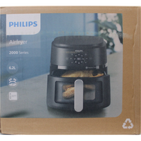 IŠPARDAVIMAS. Philips NA231/00 Airfryer, 1700 W, Pan volume 6.2 L, Black, Silver | Philips Airfryer | NA231/00 | Power 1700 W | Capacity 6.2 L | Black/Silver | PAŽEISTA PAKUOTĖ, CRACKED BODY | 24 month(s) | NA231/00SO
