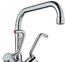 Ideal Standard Børma Standard H. virtuvės rankena - chromuota, 2 gr. lanksti, G3/8, keraminis vožtuvas, 22 mm, oro vožtuvas 200 mm.