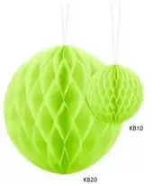 Party Deco Šviesiai žalias popierinis servetėlių rutulys 20 cm