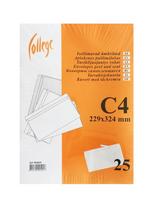 Vokai C4 College, 324×229 mm, su nuplėšiama juostele per ilgąją kraštinę, baltos spalvos, 25vnt