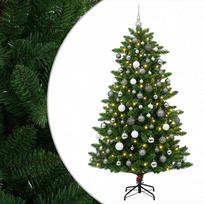 vidaXL Dirbtinė Kalėdų eglutė su burbulais 180 cm 300 LED Šilta balta