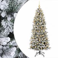 vidaXL Dirbtinė kalėdinė eglutė su rutuliuku 180 cm 300 LED