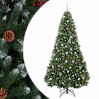 vidaXL Dirbtinė žalia Kalėdų eglutė su žaisliukais 180 cm 300 LED