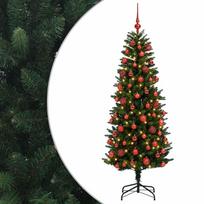 vidaXL Dirbtinė Kalėdų eglutė su burbulais 180 cm 300 LED Šilta balta