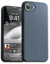 Mercury Pusiau silikoninis telefono dėklas iPhone 16e mėlynas su MagSafe