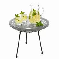 Kadax Balkono sodo staliukas, kavos staliukas balkonui, terasai, apvalus, technorattan (04K C039SZ)