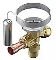 Danfoss Termostatinis plėtimosi vožtuvas, įėjimas 3/8", 1,5 m kapiliarinis vamzdelis, maks. darbinis slėgis 34,0 bar, flare/lituojama, temperatūra -40–10 °C
