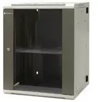 EmiterTinklinė pakabinama spinta padalinta 19" 15U, durelės metalas/stiklas, 600×550×770 mm plotis/gylis/aukštis
