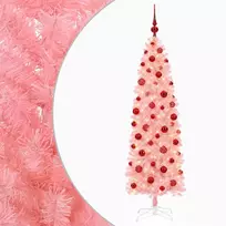Dirbtinė siaura kalėdinė eglutė su žaisliuku 240 cm 300 LED