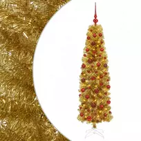 Dirbtinė liekna Kalėdų eglutė su burbulais 180 cm 300 LED