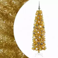 Dirbtinė liekna Kalėdų eglutė su burbulais 180 cm 300 LED