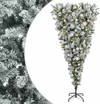Apverstas dirbtinis Kalėdų eglutė su šakomis 180 cm 300 LED