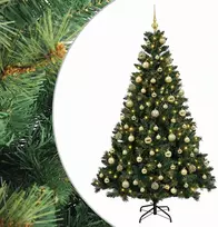 Dirbtinė Kalėdų eglutė su burbulais 210 cm 300 LED Šilta balta