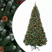 Dirbtinė Kalėdų eglutė, žalia, su žaisliukais 180 cm 300 LED