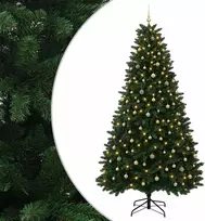 Dirbtinė vidutinio žalumo Kalėdų eglutė su rutuliu 300 cm