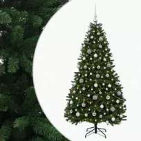 Dirbtinė vidutinio žalumo Kalėdų eglutė su rutuliu 210 cm