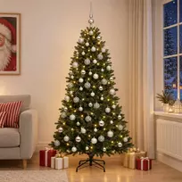 Dirbtinė Kalėdų eglutė su burbulais 210 cm 300 LED Šilta balta