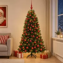Dirbtinė Kalėdų eglutė su burbulais 180 cm 300 LED Šilta balta